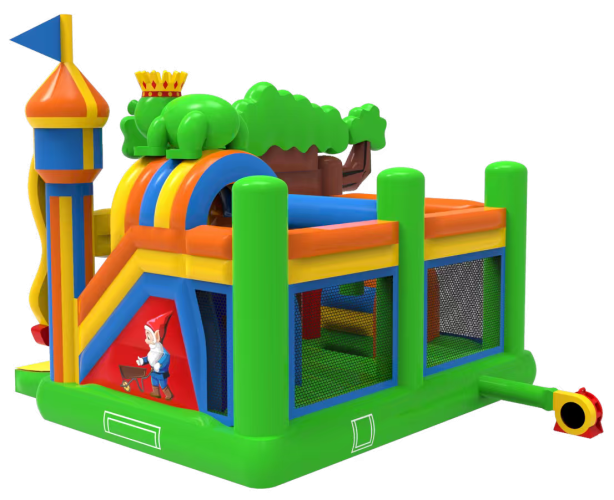 Fairytale Jump & Slide huren | Sprookjes springkasteel met glijbaan. Nieuw vanaf April!